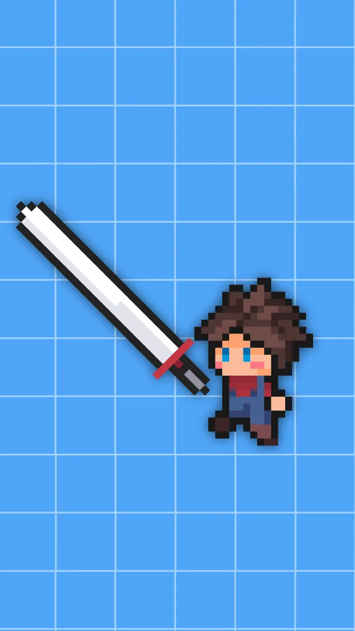 The SpinKnight character holding his oversized sword
